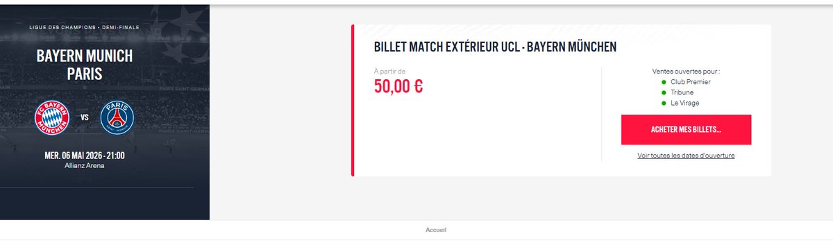 PSG Infos Billeterie tweet media