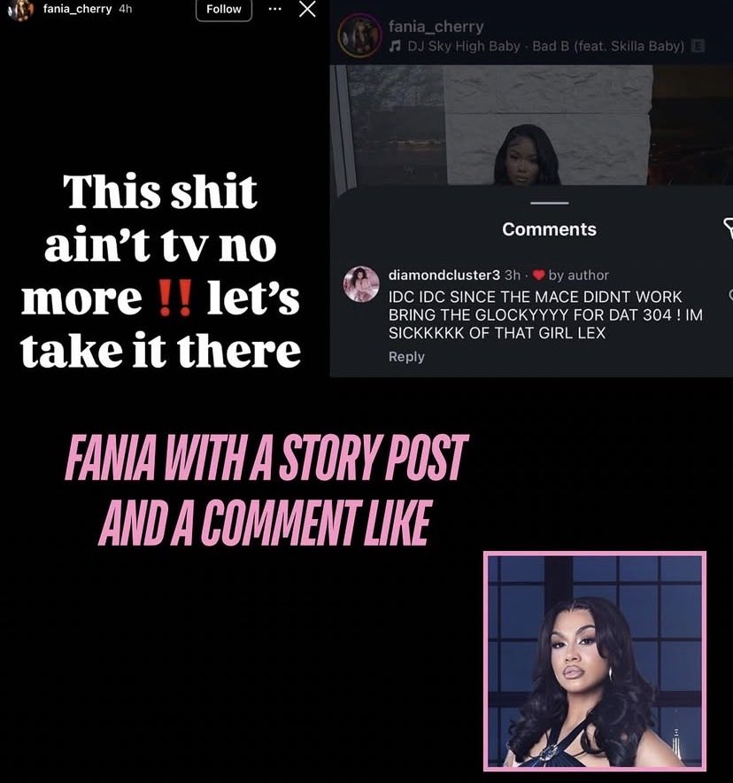 Fania is only liked when she’s fighting Lex, she went from a hate train to one of the most liked baddies in 3 days lmao