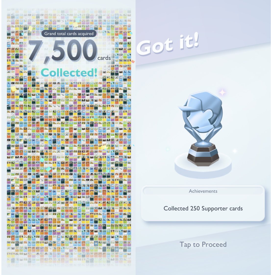 GabeGoldn's tweet image. Just hit 7,500 cards 🎉 plus 250 supporter cards
#PokemonTCGPocket