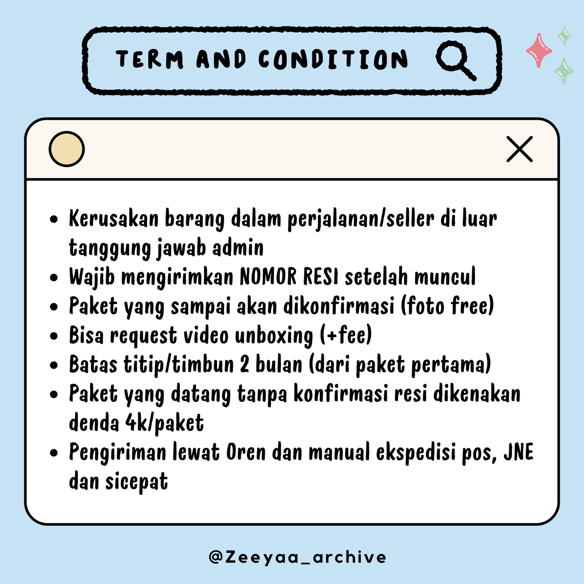 Zee - Mention after dm - Jasa titip paket jastip tweet media