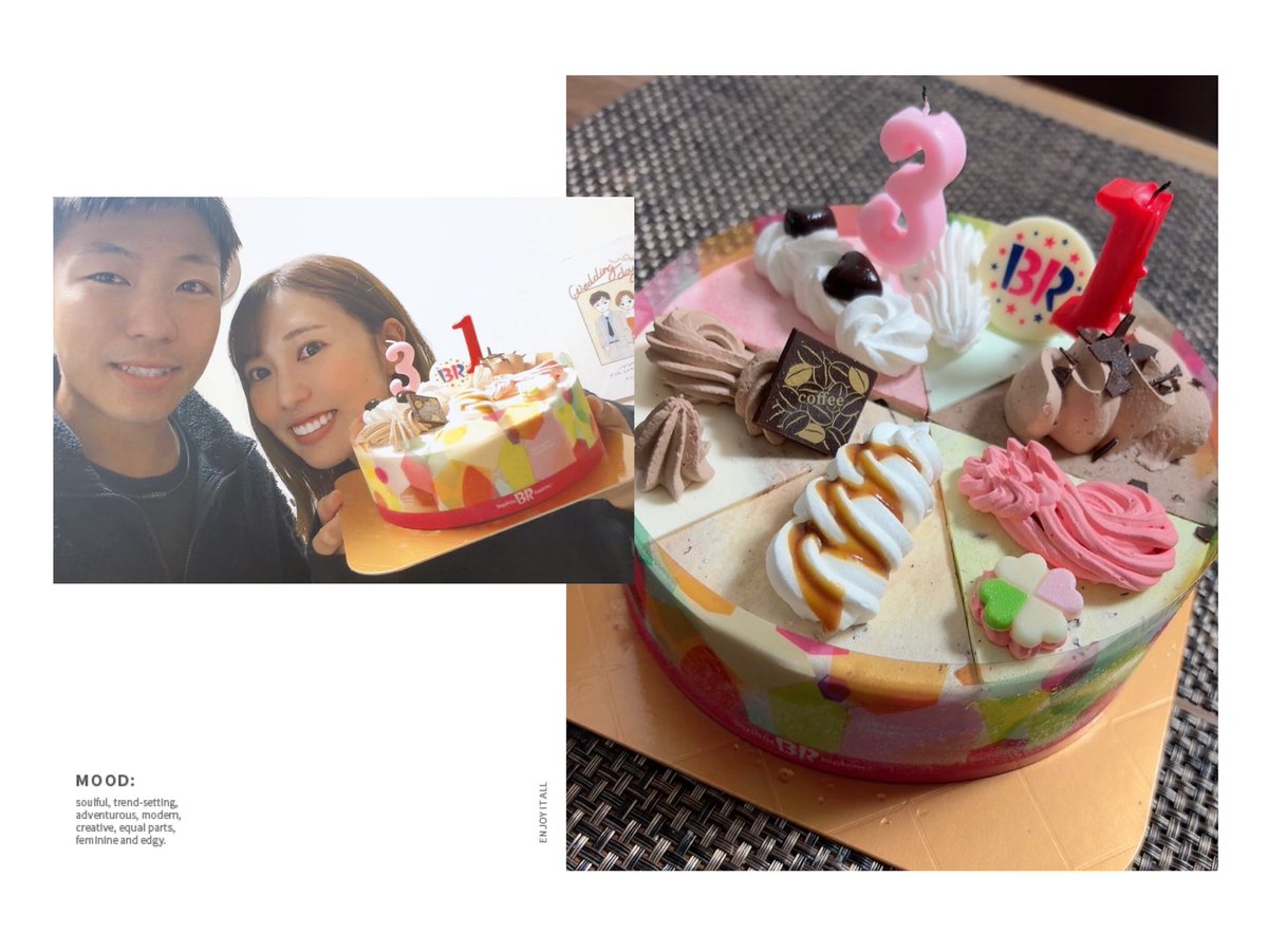 _ERI259's tweet photo. 31歳にちなんでサーティワンケーキで祝ってもらった🎂

残り半分の人生も楽しむのを目標に！
(今年前厄で結構怯えてる) https://t.co/TmWmaxsiuq
