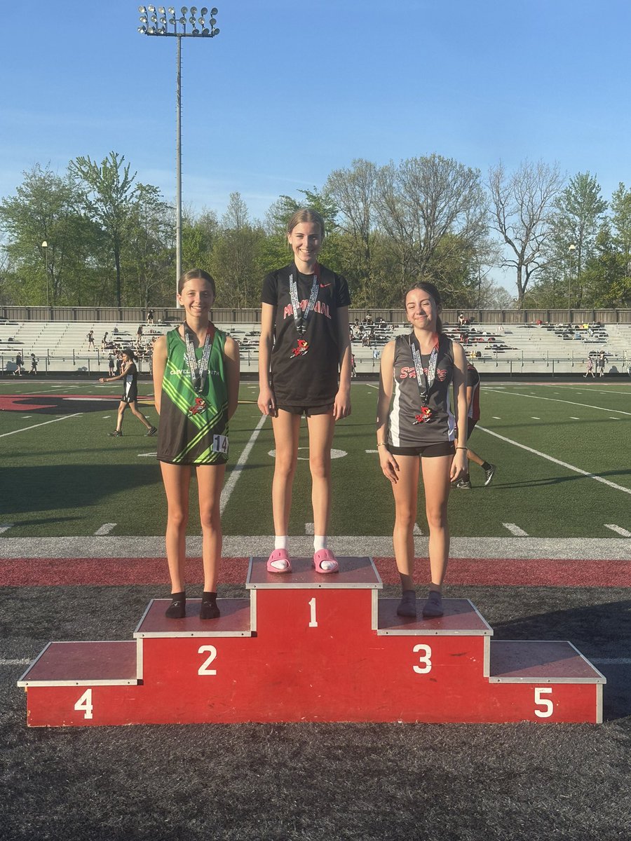 LadyCardzTrack's tweet photo. Congratulations to all of the Mentor athletes who competed at the Mentor Middle School Invitational! We saw many Mentor girls step up &amp; place in their events against outstanding competition.  

Special congratulations to Memorial’s Ava Dietrich on becoming the 1600m Champion 🥇 https://t.co/KXxxZSAmhu