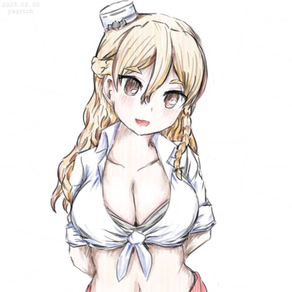 ザラ(艦隊これくしょん) 「#なんの脈絡もなく水着イラストを再掲して最近フォローしてくれたフォロワーを怖がら」|yagitch（やぎっち）6/28神戸-石畳16のイラスト