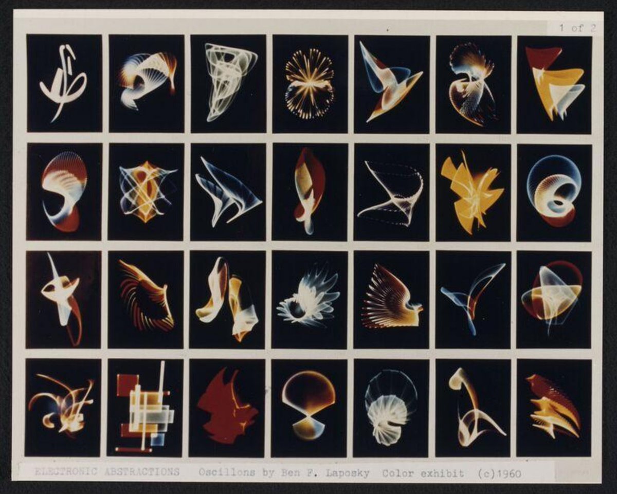 digitalprimitiv's tweet photo. In the 1940s, the earliest computer graphics were generated using analog computers and displayed on oscilloscopes. Among the pioneers of this work were Ben F. Lapofsky and Herbert W. Franke.
#digitalprimitivism
#digitalprimitiv
#computergraphic https://t.co/3P1uaq6JSb