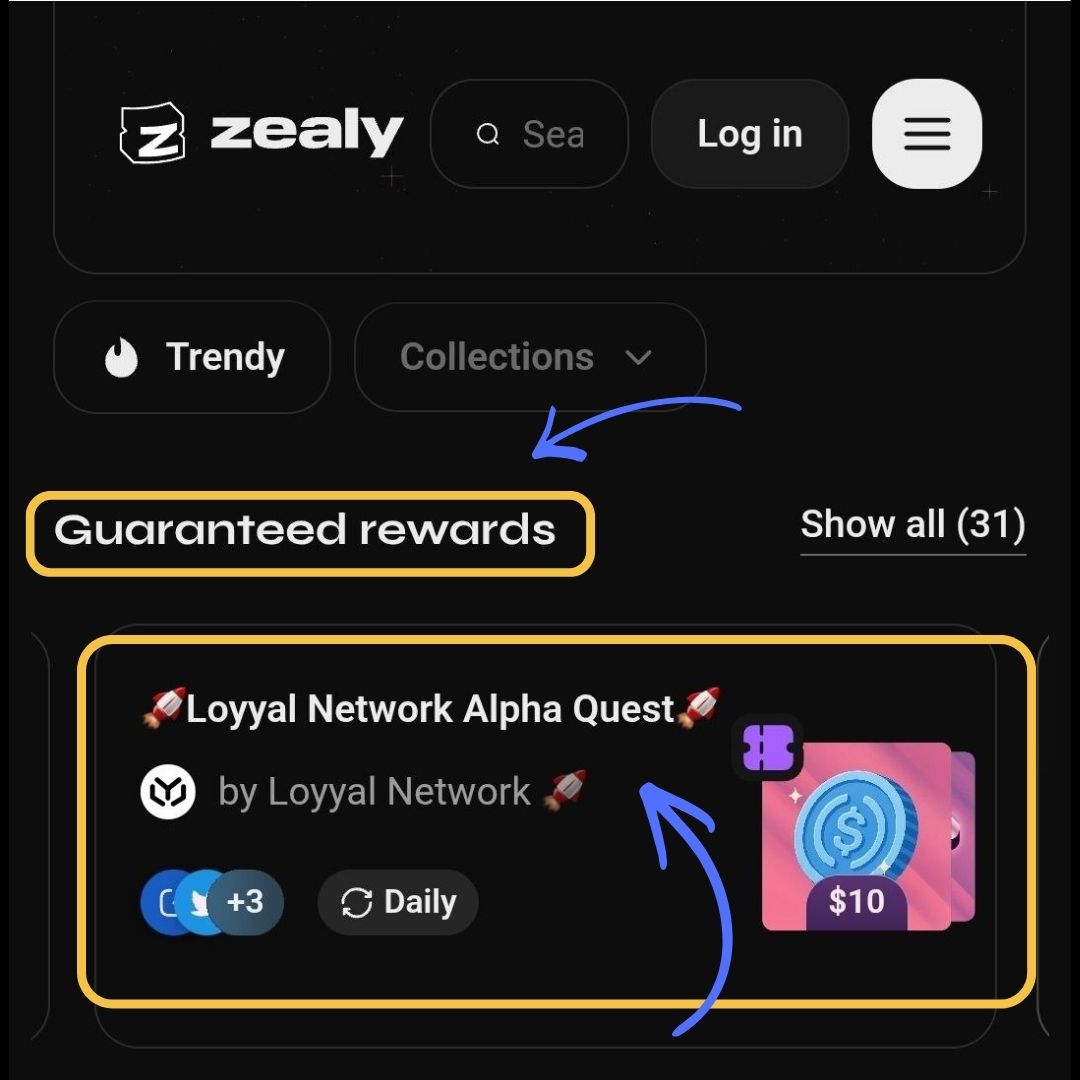 LoyyalNetwork's tweet photo. ⁉️Did you Check out the #AlphaQuest by @LoyyalNetwork on @zealy_io yet????
➡️It is under #Trendy & #GuaranteedRewards
🔍You can not miss it.
Join the Quest now and claim your reward - https://t.co/9sFrADY6Ru
#Zealy #Zealyquest #Reward #Loyalty #Earn https://t.co/OuC4iyGKbs