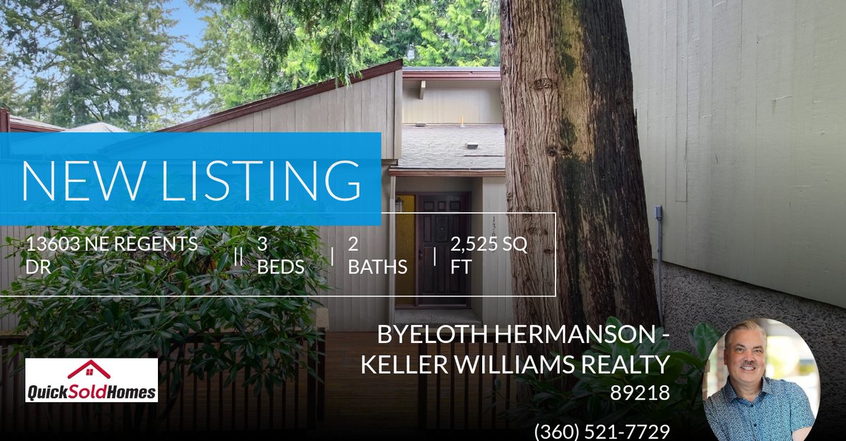QuickSoldHomes's tweet photo. QuickSoldHomes powered by Keller Williams Premier Partners, Lic #8256. 2211 E Mill Plain Blvd, Vancouver, WA. 98661. Broker - Byeloth Hermanson - Lic#89218 - Cell #360-521-7729

📍 New Listing 📍 Take a look at this fantastic new p... https://t.co/JAdyhBrZ4F https://t.co/3xyoF87bMO