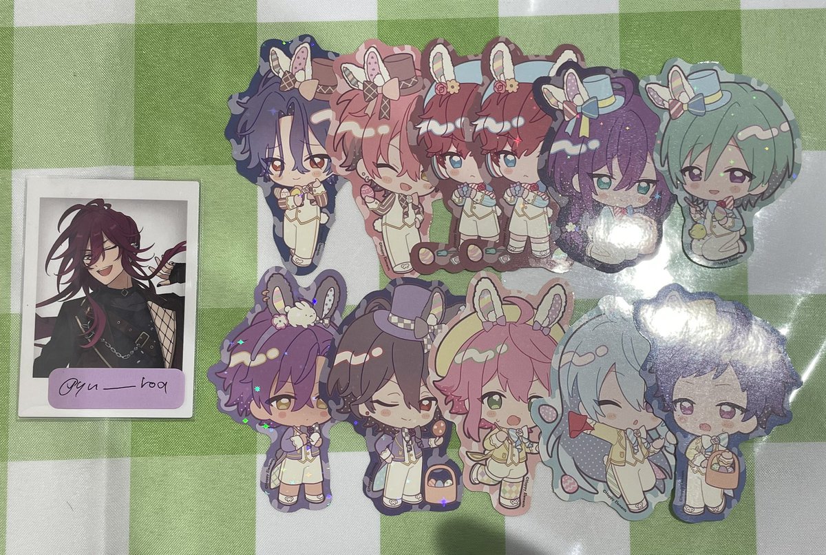 yu__roa's tweet photo. 【交換】あんスタ　アニカフェ　ステッカー Aグループ Cグループ

求▶︎スバル、望見

譲▶︎チトセ、舞珠、一彩、マヨイ、巽、アドニス、零、桃李、渉、弓弦

◎郵送or名古屋手渡しor25日スタライ手渡し
◎望見さん1点決まるまで望見さん優先
検索からでもお気軽にお声掛けください。 https://t.co/lCbc2lbYyF