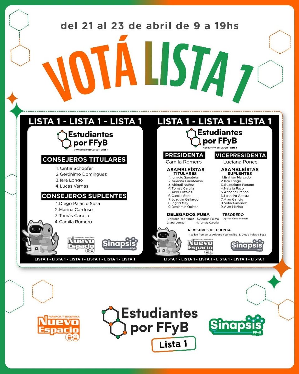 <a href="/marianherrrera/">Marian Herrera</a> Te faltó decir que es en una lista con la Franja Morada UCR,  la banda de Yacobitti que le da quórum y vota leyes a Milei. Abrazo.