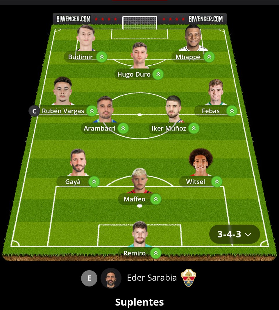 asigar87's tweet photo. @AlbertoFantasy @Asesor_Biwenger @biwenger @DudasBiwenger @BiwengerChollo @biwengerlaliga @GorilaLaLiga @11idealfantasy @oraculo_comunio Me da igual poner una formación que otra. Quiero mover el mercado. https://t.co/Qim7GVRPRL
