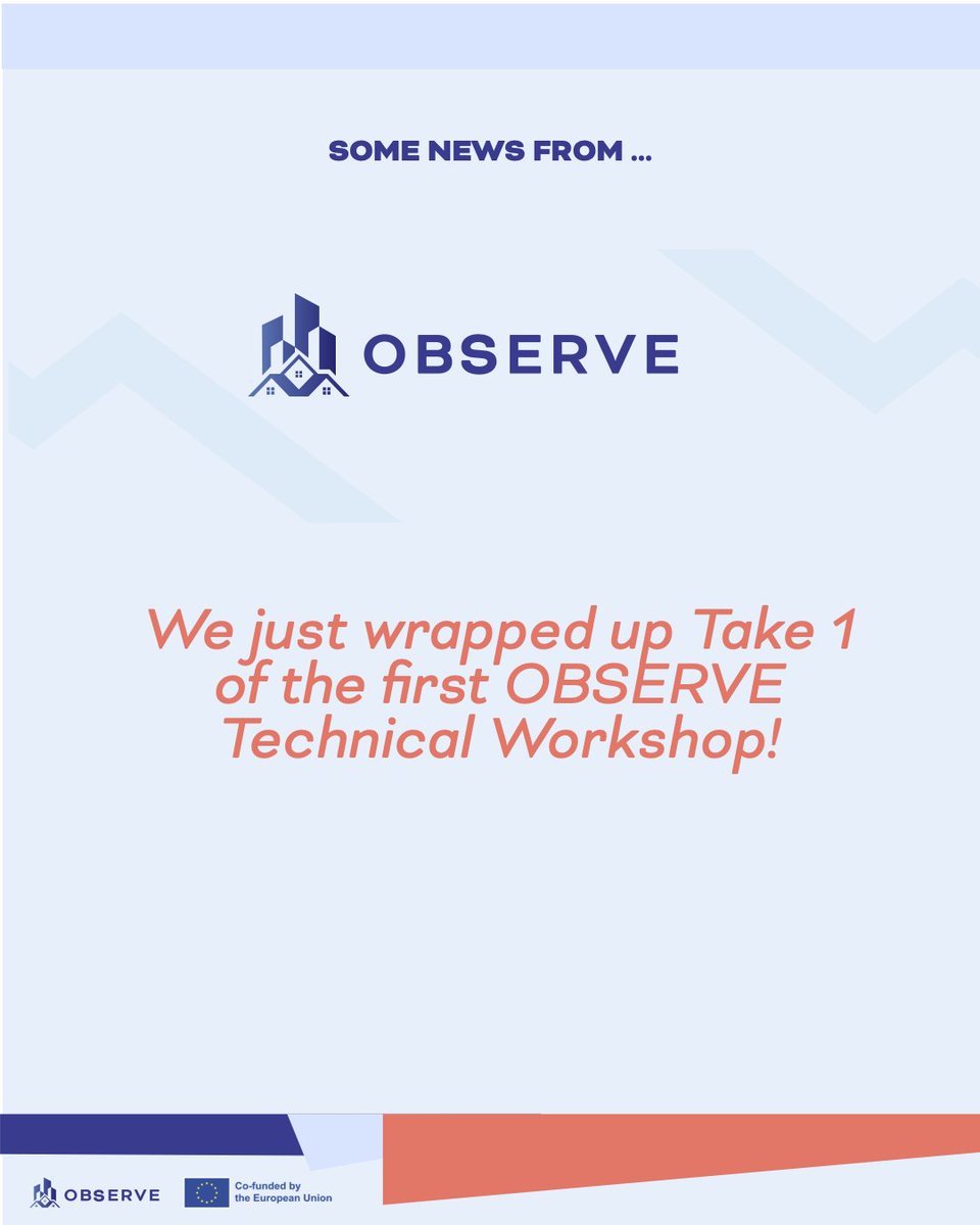 OBSERVE_EU's tweet photo. 📢 Today, OBSERVE holds Take 1 of its first Technical Workshop! This closed stakeholder consultation will help refine the emerging nBSO archetype, focusing on data, governance, standardisation and quality workflows across 6 focus Member States. #OBSERVE #nBSO #EPBD #EUBSO https://t.co/N66wOHRw5x