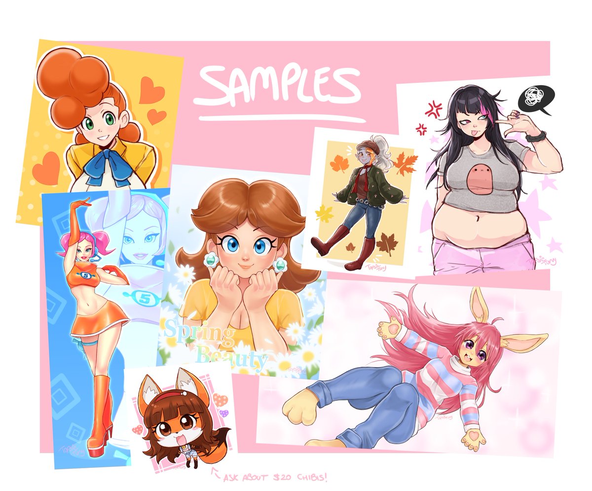 TopsieTurvy_'s tweet photo. C0MMISSI0NS OPEN 🎀
WILL DO
- OCs
- fanart
- furry
- 🔞
- backgrounds
- $20 chibis!
CHECK CARDS FOR PRICES!

DM me to get one!

RTs are appreciated! https://t.co/BP9EOWjuWS