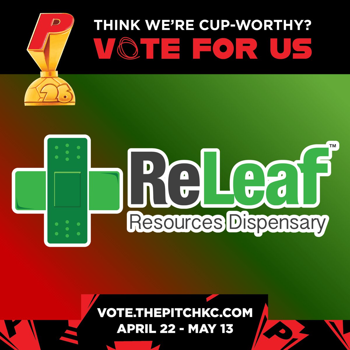 ReLeafMo's tweet image. KC, we need you🏆

Think we’re cup-worthy? Show some love and cast your vote for us! 💚

Your support keeps us going 24/7, and we couldn’t do it without you.

🗳️ Vote now: vote.thepitchkc.com

📅 April 22 – May 13

Let’s bring it home! 🙌

#KansasCity #KCVotes #Support