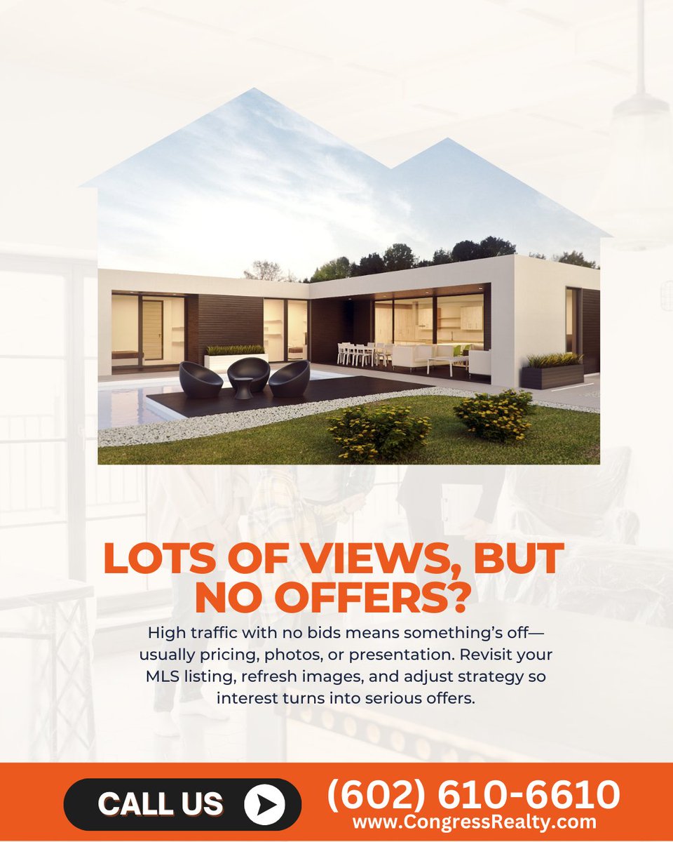 Congress_Realty's tweet image. Getting views but no offers? Adjust pricing or presentation and boost exposure with flat fee MLS Washington to convert interest into real offers. ?? Call (602) 610-6610. #FlatFeeMLSWashington #HomeSellingTips #SellSmart