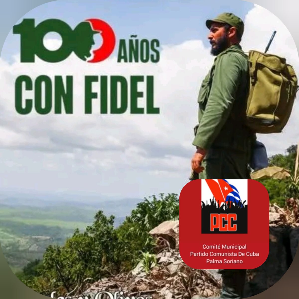 #Fidel, "aquí hay un solo partido, que es el partido de nuestros proletarios, de nuestros campesinos, de nuestros estudiantes, de nuestros trabajadores, de nuestro pueblo, sólido e indestructiblemente unido" #100AñosConFidel. #PalmaSoriano. #SantiagoDeCuba.