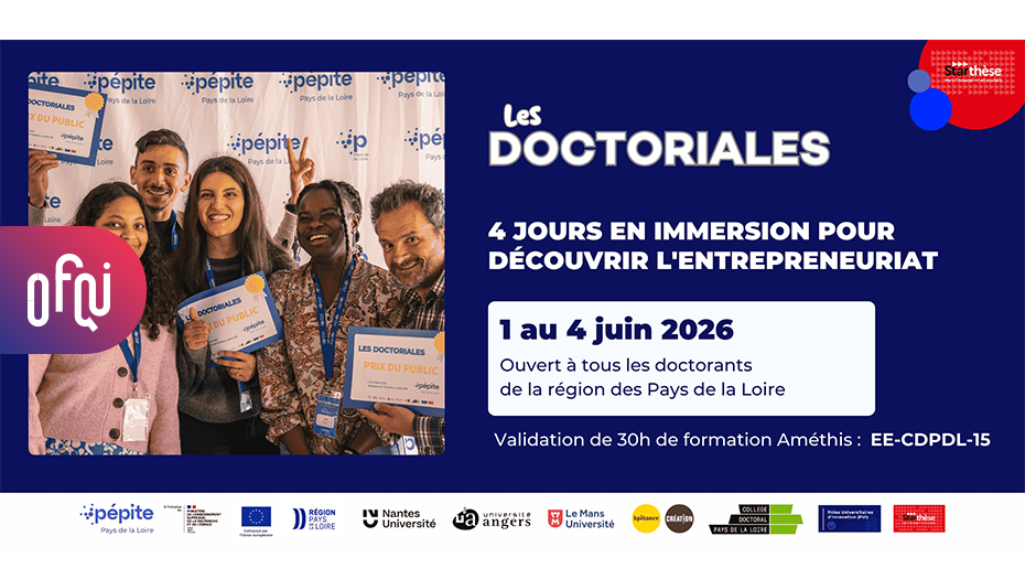 LOJIQ's tweet photo. APPEL DE CANDIDATURES | Participe à la 3e édition 𝐋𝐞𝐬 𝐃𝐨𝐜𝐭𝐨𝐫𝐢𝐚𝐥𝐞𝐬 🇫🇷

📅 01/06/26 - 04/06/26

Pendant 4⃣ jours, tu vas découvrir l’entrepreneuriat, développer tes compétences transversales et stimuler ta créativité, que tu sois en sciences, santé, ingénierie ou sciences humaines.

⌛️ https://t.co/zjwfu32eaw