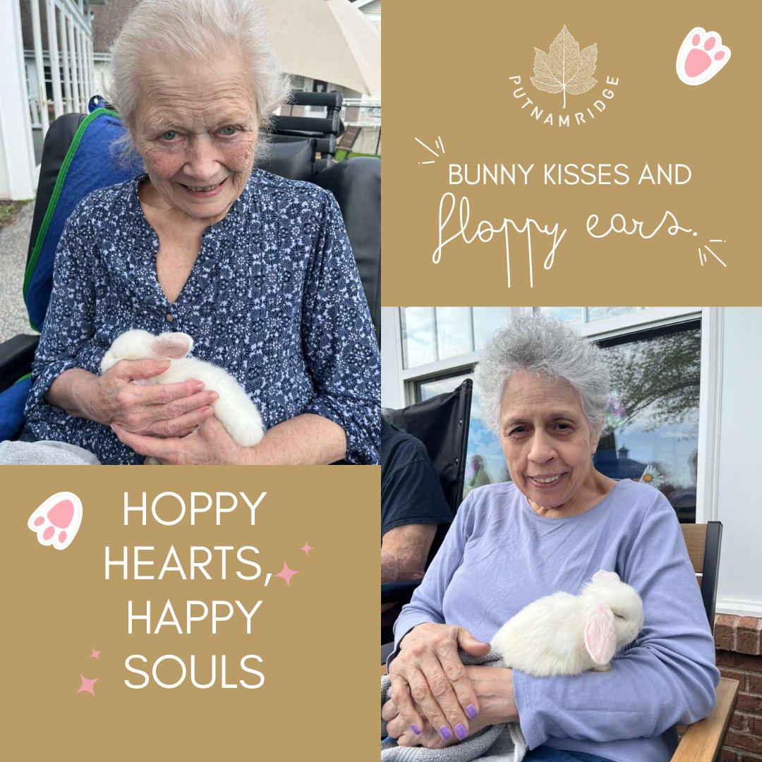 Bringing comfort, connection, and emotional support to our residents through bunny therapy 🐰🤍

A unique and heartwarming way to nurture mental, emotional, and physical health, one cuddle at a time ✨

#PutnamCare #BunnyTherapy #SeniorWellness #EmotionalSupport #HealingMoments