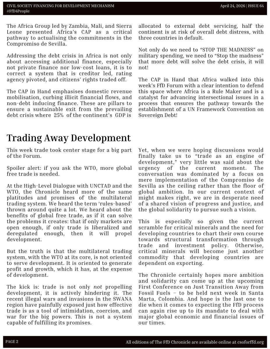 Civil Society Financing for Development Mechanism tweet media