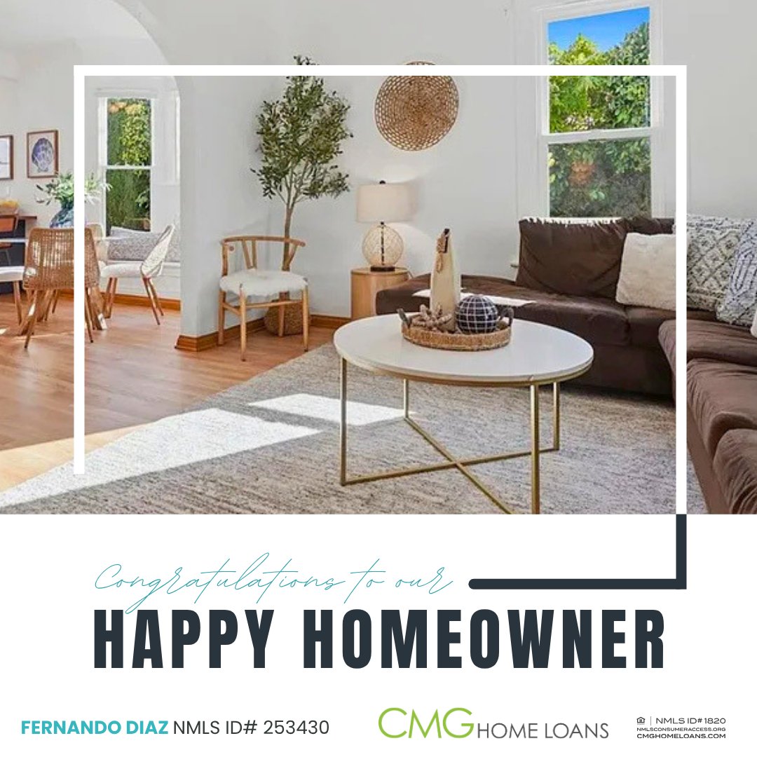 MortgageManLA's tweet photo. Congrats to our first-time homebuyer on closing in Los Angeles, CA. Proud to help make it happen with the right financing.

Thank you to Anna Hahn and Gary Krill with COMPASS for a smooth closing.

#CMGHomeLoans #JustClosed #FirstTimeHomebuyer #LosAngelesRealEstate https://t.co/reDnOOmL8j