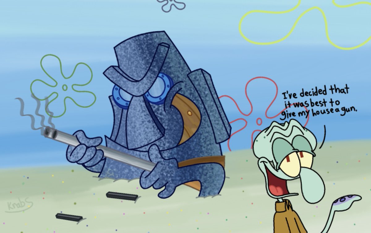 Squidward’s new and improved security system