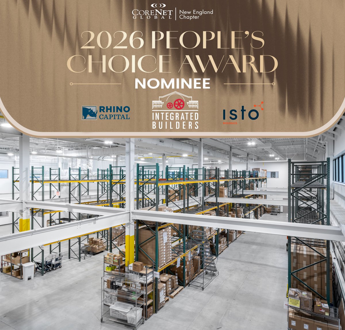 IntegratedBld's tweet photo. Tonight we’re celebrating the nomination of the Integrated Builders Isto Biologics project at the 2026 Awards of Excellence.
Grateful for the recognition and for everyone who helped make this project possible.

#corenet #RhinoCapitalAdvisors #IstoBiologics #Repositioning https://t.co/oz3esF3Ufu