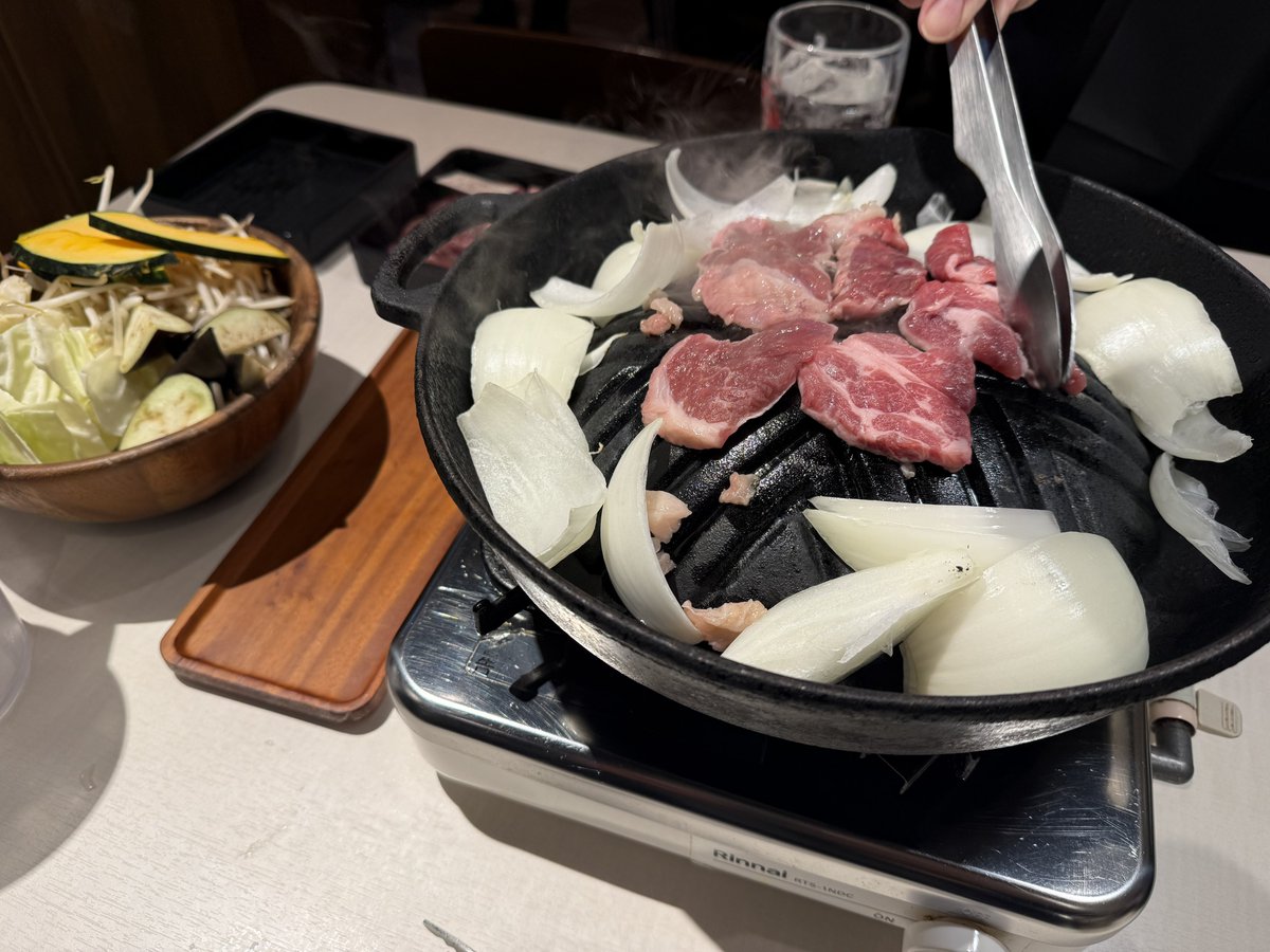 夜はジンギスカン