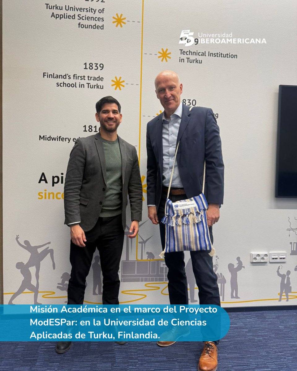 unibepy's tweet image. #UnibePy Llegó hasta Finlandia para estrechar lazos con la Universidad de Ciencias Aplicadas de Turku, en el marco del Proyecto ModESPar. El Dr. Eduardo Velázquez, nuestro director de la Facultad de Postgrados, se reunió con el Dr. Juha Kontio, Vicerrector de dicha institución