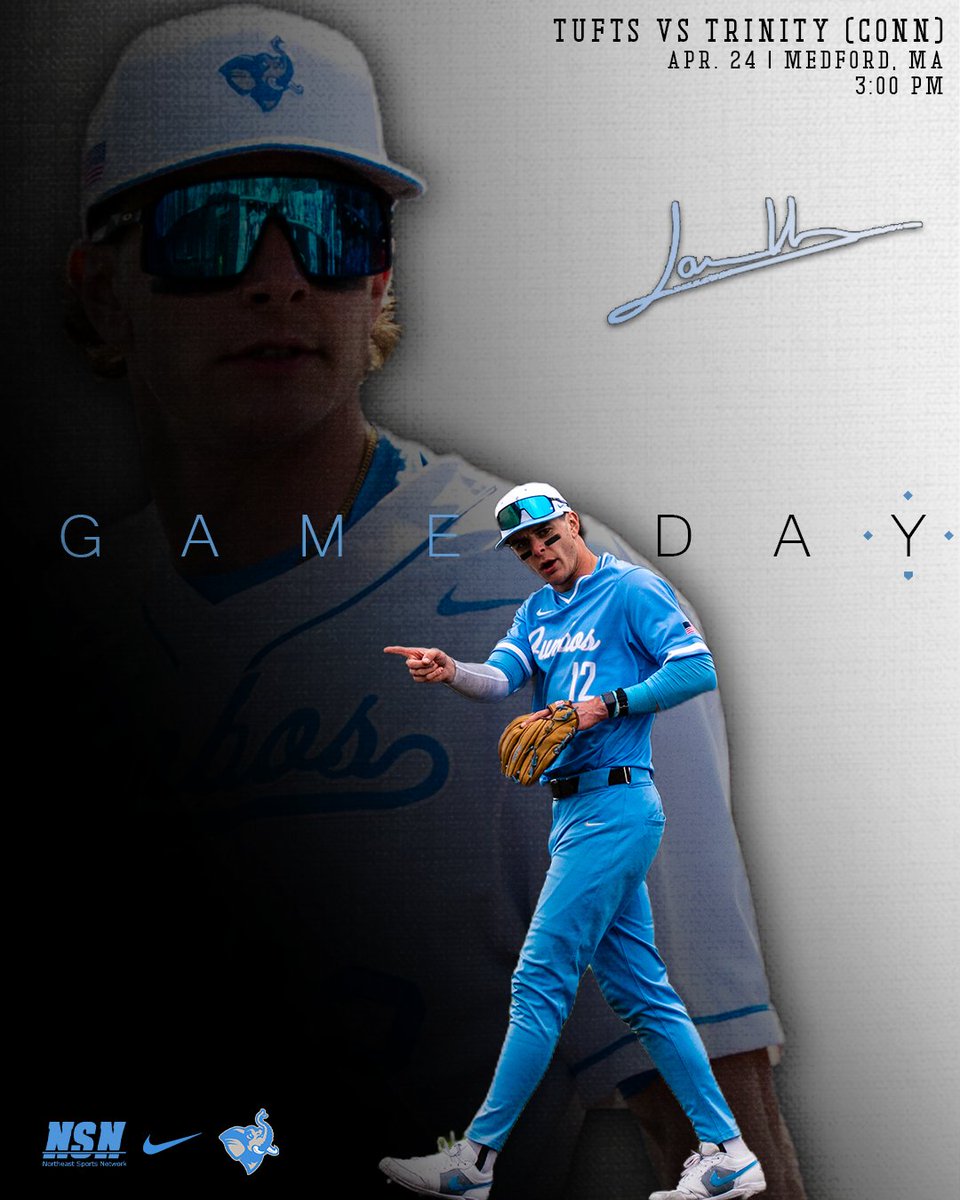 TuftsJumbos's tweet image. BASE | GAME DAY!

@tuftsbaseball hosts Trinity (Conn.) this afternoon as the top two teams in the NESCAC East division go head to head. First pitch at 3 PM!

Visit gotuftsjumbos.com for live updates!

#GoJumbos // #JumboPride // #d3baseball