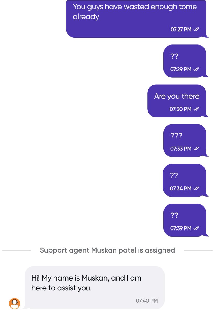 ItisSunanda's tweet photo. @Swiggy @SwiggyCares Amazing support -- special thanks to your executive Muskan Patel for rude calling and pathetic comments on call and harassing by no replies on chat @JaagoRe @jagograhakjago #chor #pathteic #scam https://t.co/7S9US0ttk8