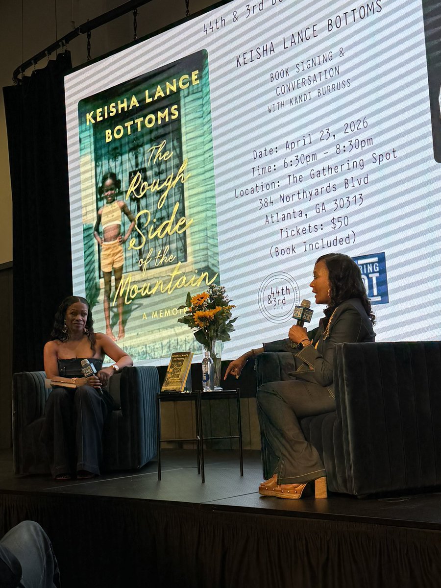 tjsports23's tweet image. Former ATL Mayor, my Soror @KeishaBottoms did her BIG ONE last night with @Kandi moderating — get your copy of her book 📕 then go vote 🗳️ 
So many parallels as a LeadHer, truly inspiring, from one author to another #welldone Queen ❤️