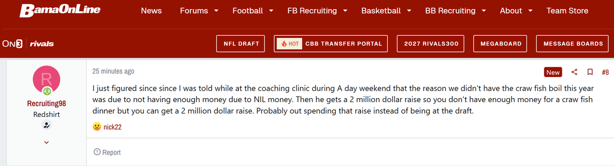 BoardGeniuses's tweet image. Looks like #Alabama gave all of its craw fish boil money to Kalen DeBoer.