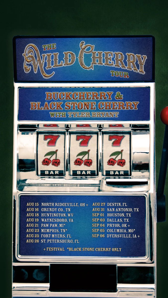 KNAC's tweet image. BUCKCHERRY ANNOUNCE FINAL LEG OF “ROAR LIKE THUNDER” TOUR NINE SHOWS WITH BLACK STONE CHERRY AND TYLER BRYANT AMONG THE HIGHLIGHTS. Get all the tour details including how to get VIP Meet &amp;amp; Greets here knac.com/buckcherry-fin…  #Buckcherry #KNAC #PureRock @Buckcherry