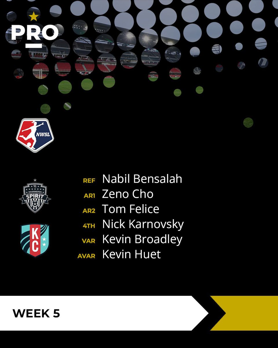 PROreferees's tweet image. ⚽// @WashSpirit vs @thekccurrent (8PM ET)

#PRO | #NWSL | #ThatsTheSpirit | #KCBABY