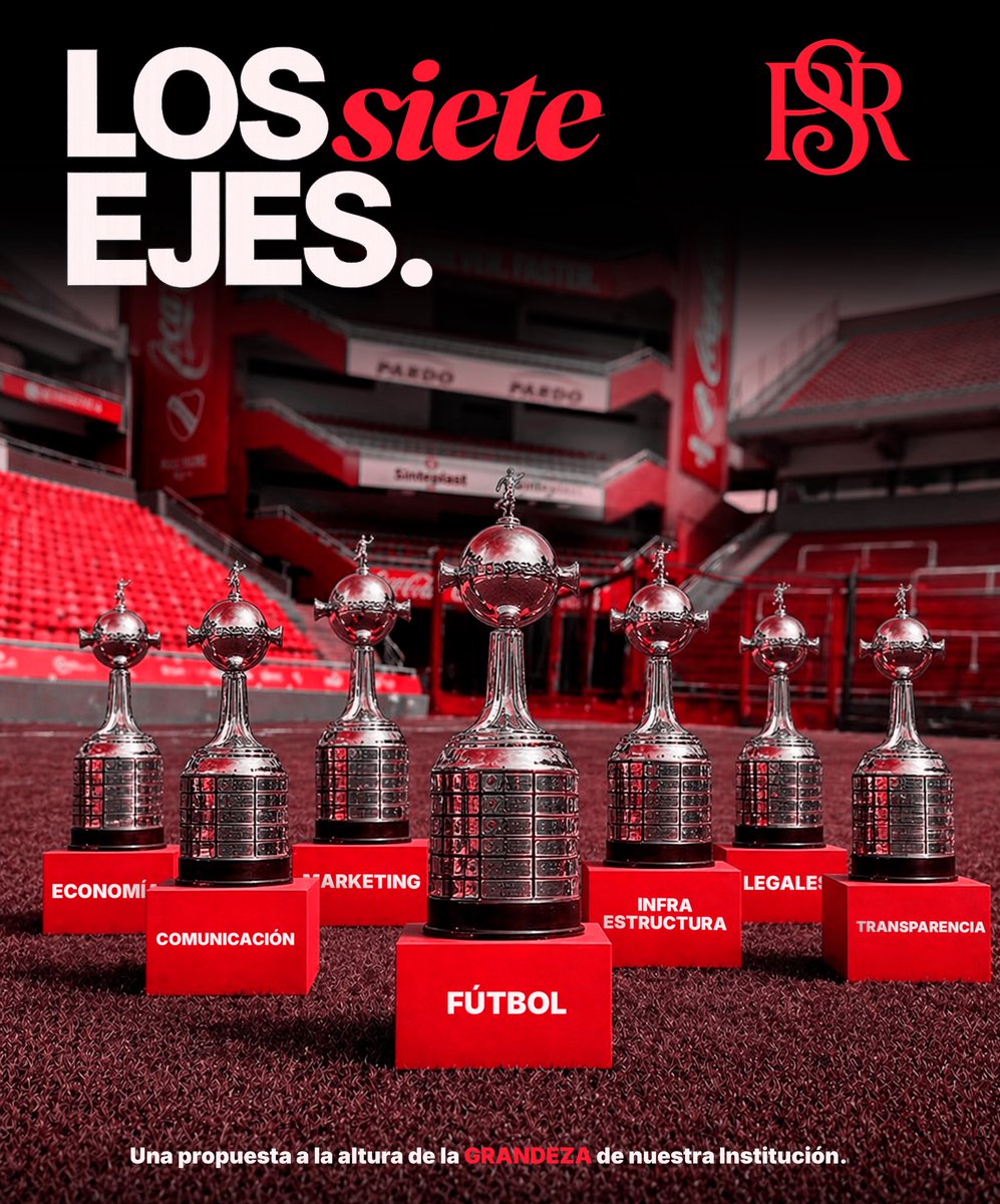7 ejes. Más de 20 áreas especializadas. Equipos con profesionales trabajando desde 2009. Un objetivo: que #Independiente funcione como el club grande que es. No es un slogan. Es un plan. 🔴

Acá te vamos a contar, al detalle, qué proponemos para cada área, qué profesionales las