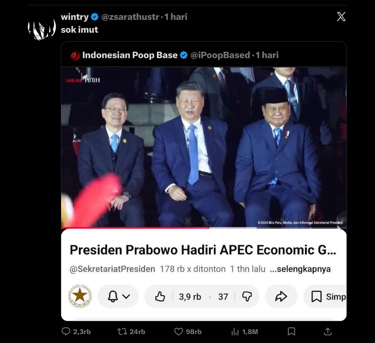 eigy5yx's tweet photo. akun akun centang biru ini emg manfaatin insight apa gmn deh, gk ada takut takut nya njir😌, ntar ke tangkep atau apa nangis, beliau cuman duduk loh 😭🤣 https://t.co/h6xsKDb2eM