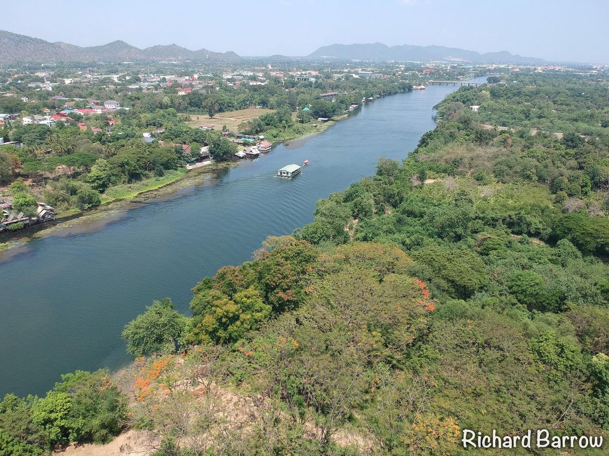 ThaiTrainGuide's tweet image. Drone photos of the Bridge over the River Kwai #Thailand