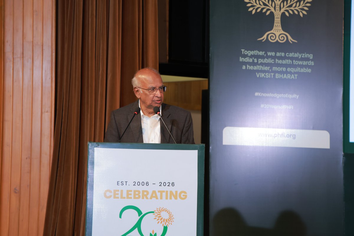 thePHFI's tweet photo. PHFI Foundation Day 2026: A Night of Leadership &amp; Gratitude. We celebrated 20 years of PHFI with voices that shaped public health and will shape its future.   Prof. Laura Magaña’s inspiring Foundation Day Lecture focused on  “From Innovation to Transformation through Leadership." https://t.co/MAU5EIqFqE