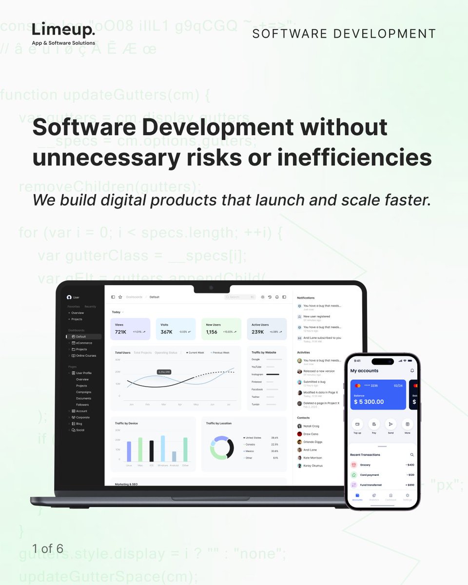 limeup_io's tweet photo. More often than not, software development issues don’t come from a lack of skill, but from a lack of structure and clarity throughout the process.

When goals shift, visibility is low, and decisions aren’t aligned with business needs, the product ends up harder to launch and even harder to scale 📉

Here’s a clearer way to approach it 🚀