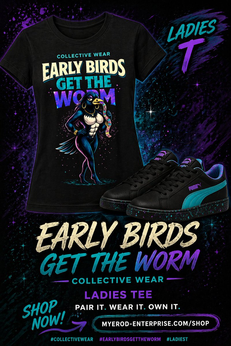 TeamCollective's tweet image. Early birds don’t wait—they WIN 🐦🔥 Ladies, step into your power and rock the look that stands out every time.
Shop now 👉 myerod-enterprise.com/shop/ols/produ…⁠�
#COLLECTIVEWEAR #RAH1 #LADIESGETTHEWORM
