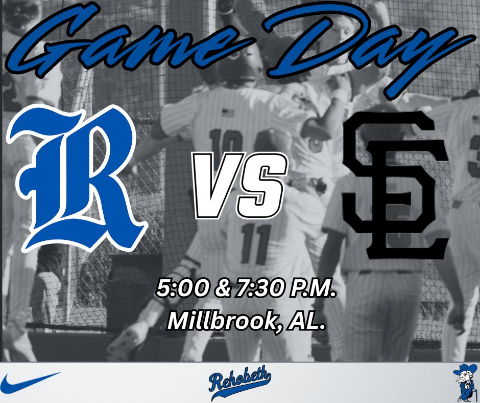 Reho_Baseball's tweet photo. 🚨 GAMEDAY‼️⚾️ 🚨

🆚 Stanhope Elmore
⏰ 5:00 &amp; 7:30 P.M.
📍 Stanhope Elmore High School, Millbrook AL. https://t.co/BLkW9epmmz