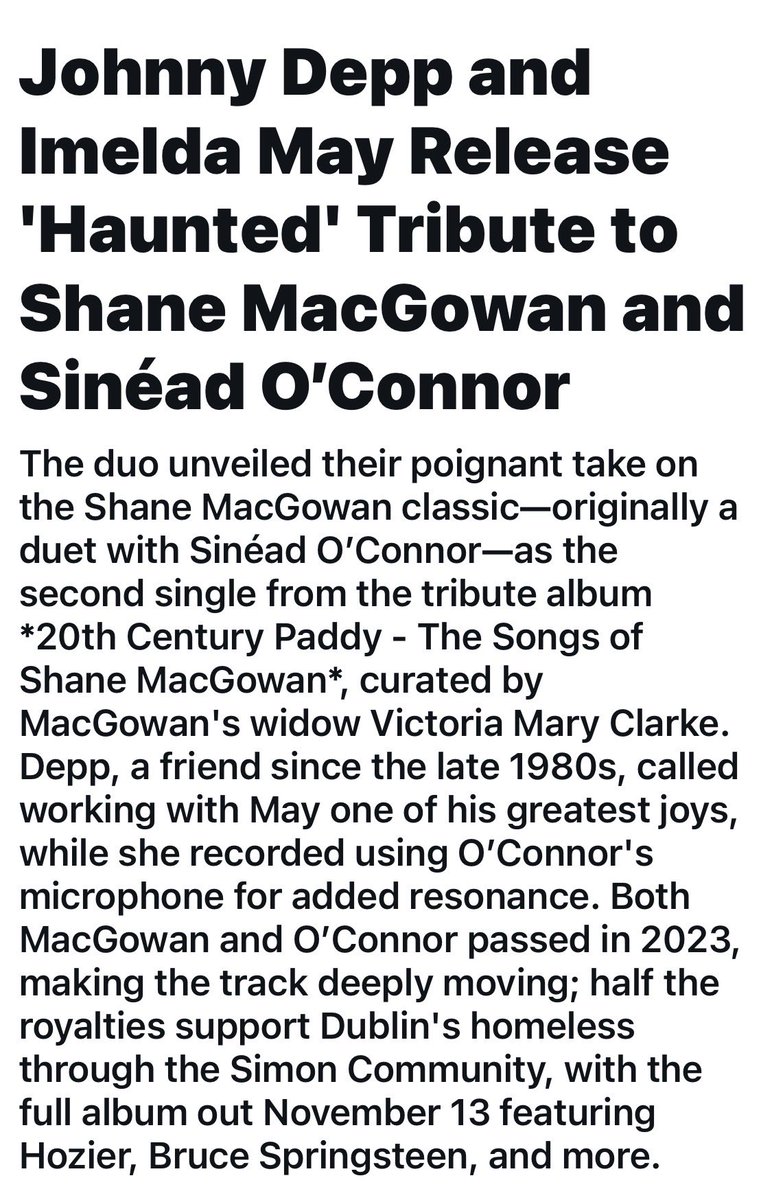 GatsbyV82246's tweet image. #TRENDING #TopStory 
#HauntedTribute
#JohnnyDepp #ImeldaMay 
#ShaneMacGowan 
#SinéadOConnor