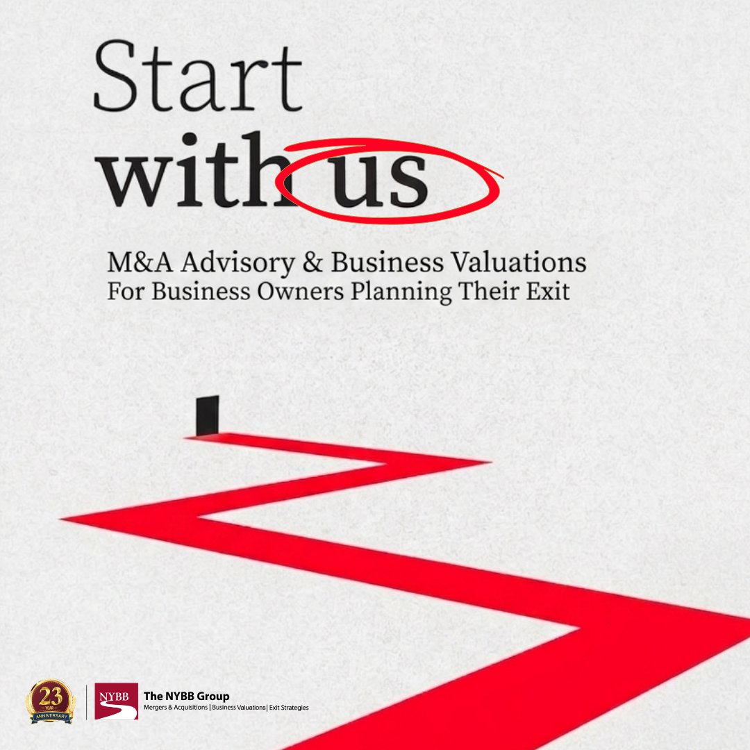 thenybbgroup's tweet photo. The best exits do not happen by accident. They happen by design.

Know your value, create options, and prepare before timing is forced on you.

Your next chapter starts with the decisions you make today.

#ExitPlanning #BusinessSale #BusinessValuation #NYBBGroup https://t.co/lx9nxPhOkw