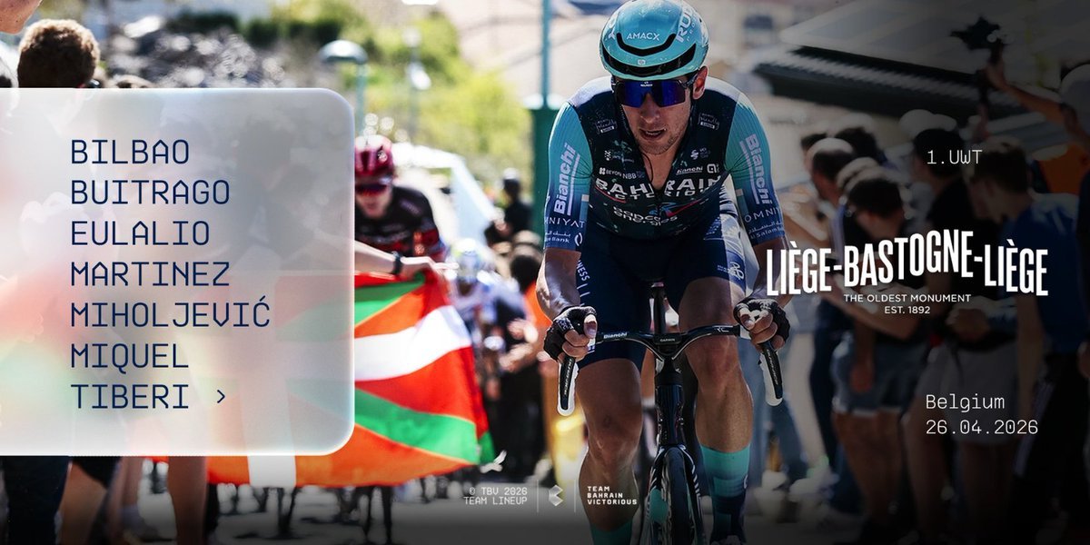 joan_zamora_00's tweet image. 🚴🏻‍♀️Tiberi y Buitrago lideran el @BHRVictorious en @LiegeBastogneL
 
⚪️@PelloBilbao1990 
⚪️Eulálio 
⚪️@lennymrtz1
⚪️@FranMiholjevic
⚪️@pamide_00

#LiejaBastogneLieja #LBL #CyclingLife #Ciclismo #Cyclisme