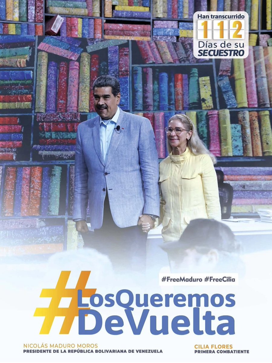 Han transcurrido 112 días de su vil secuestro.

#LosQueremosDeVuelta
#BringThemBack