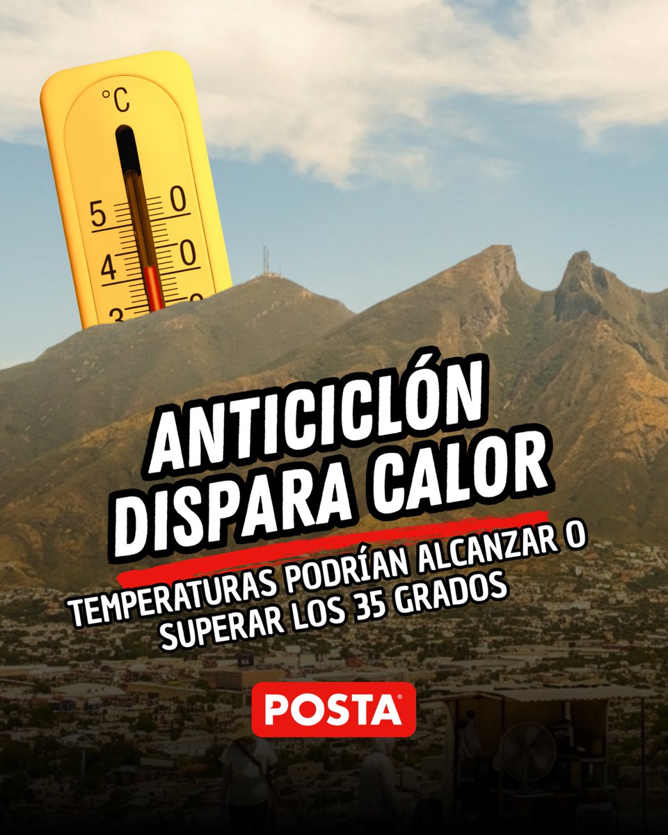 postamx's tweet image. 🔥🥵 #NuevoLeón enfrentará un periodo de calor intenso por la presencia de un anticiclón que elevará las temperaturas y mantendrá condiciones secas.

Las jornadas más críticas se esperan durante el fin de semana. NOTA COMPLETA ⬇️

posta.com.mx/nuevo-leon/ant…

#POSTAMX #Calor