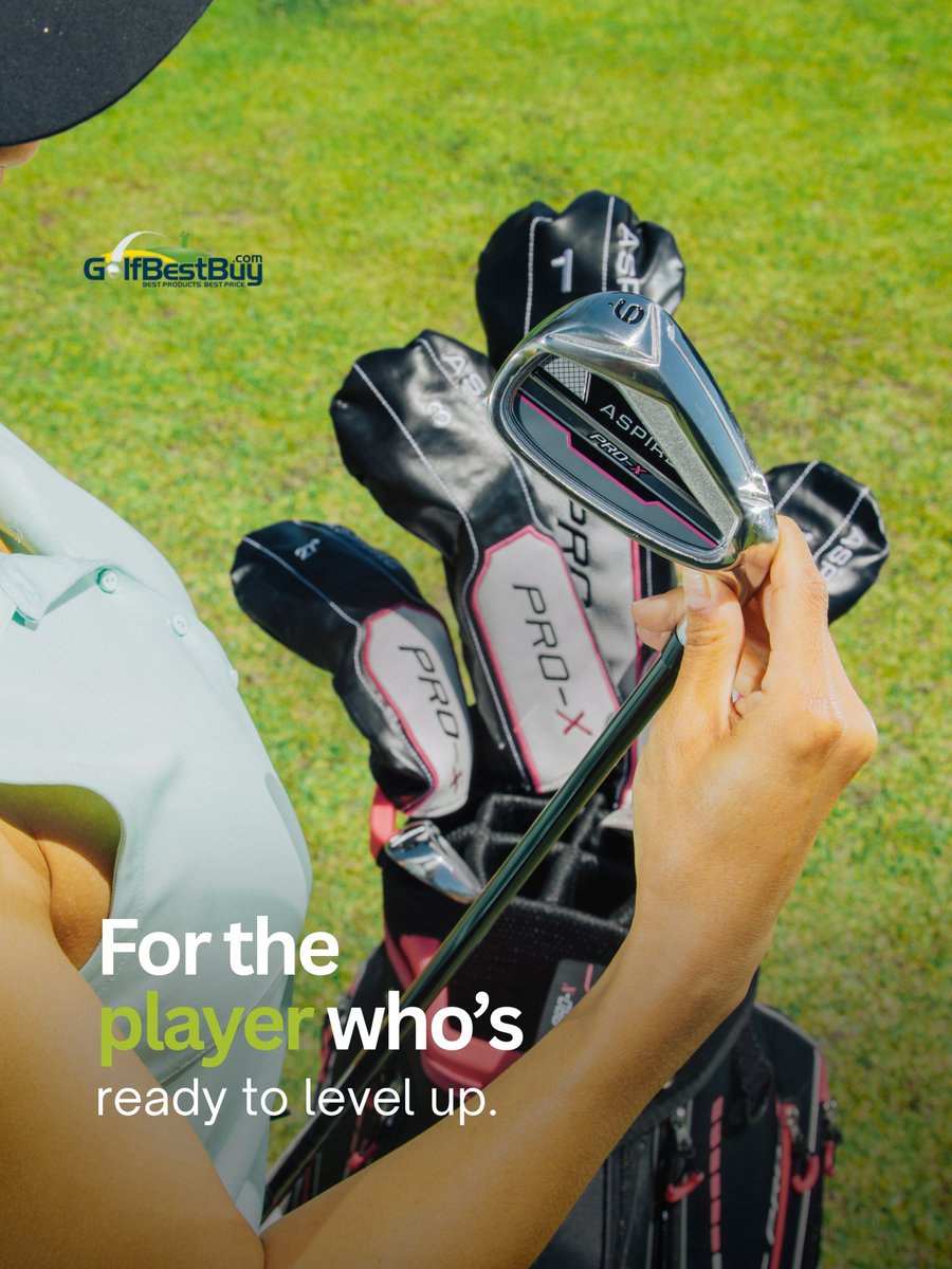 GolfBestBuy's tweet image. Ready to take your game up a notch? ⛳
The ASPIRE PRO-X set is made for smoother swings, cleaner shots, and feeling confident every time you hit the green. Who’s ready to crush it out there? 🏌️‍♀️
Check it out at GolfBestBuy.com
.
.
.
#ladiesgolf #golfaddict #golfseason
