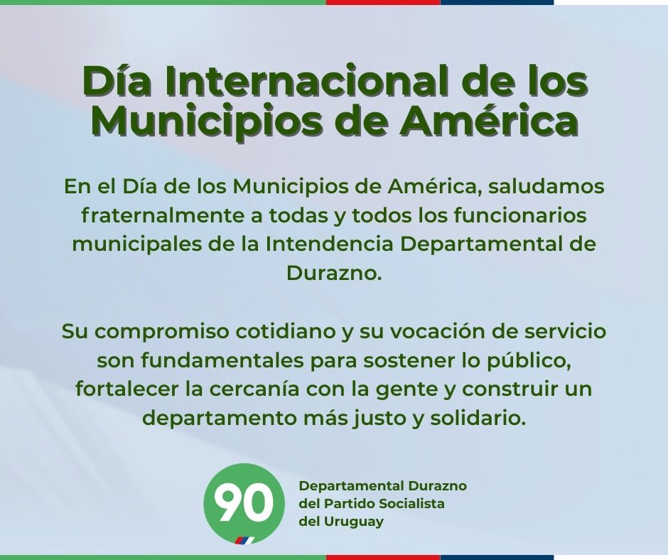 En cada tarea, en cada barrio y en cada jornada, hay compromiso, cercanía y vocación de trabajadoras y trabajadores municipales. 

¡Feliz Día de los Municipios de América!