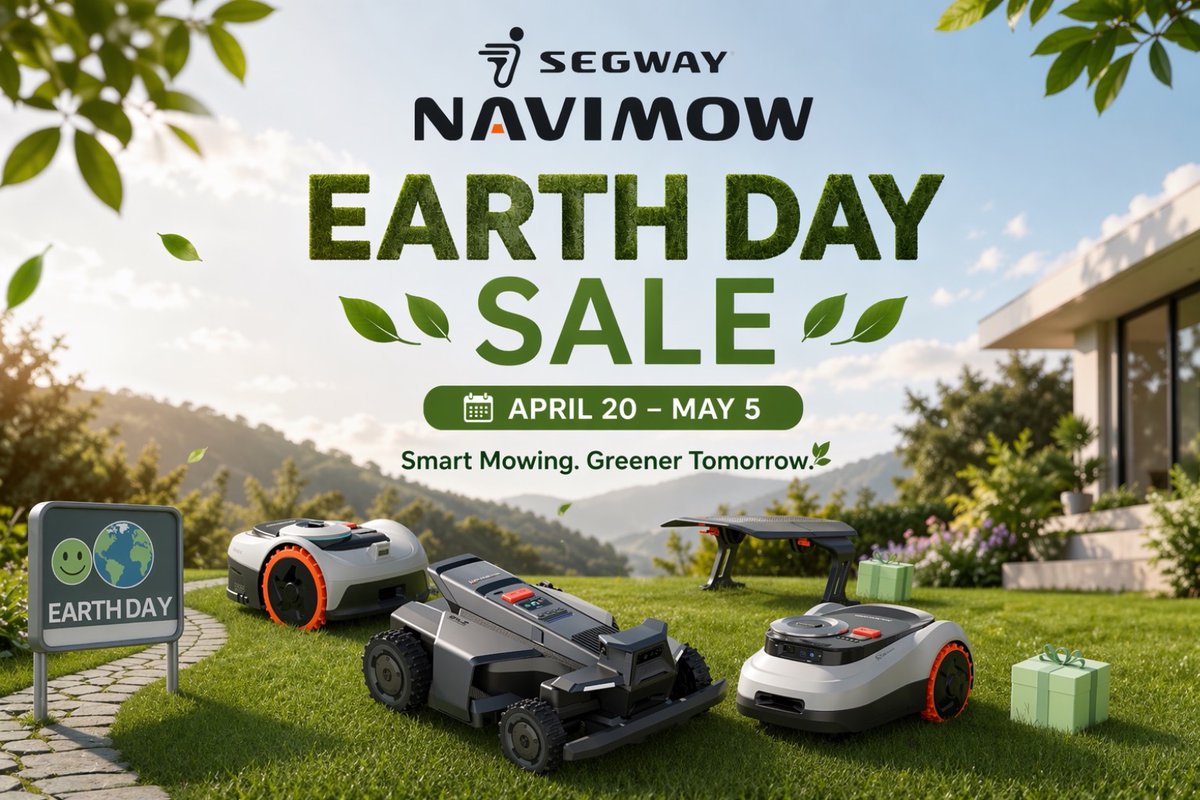 MacSrcs's tweet image. @Segway  Navimow’s Earth Day Sale is live with savings up to $349 on robotic lawn mowers, bundles, and accessories. Deals include the X430, i215 LiDAR, i2 AWD, and i105 models.
#RoboticMower #SmartHome #LawnCare #Deals #EarthDay

 macsources.com/segway-navimow…