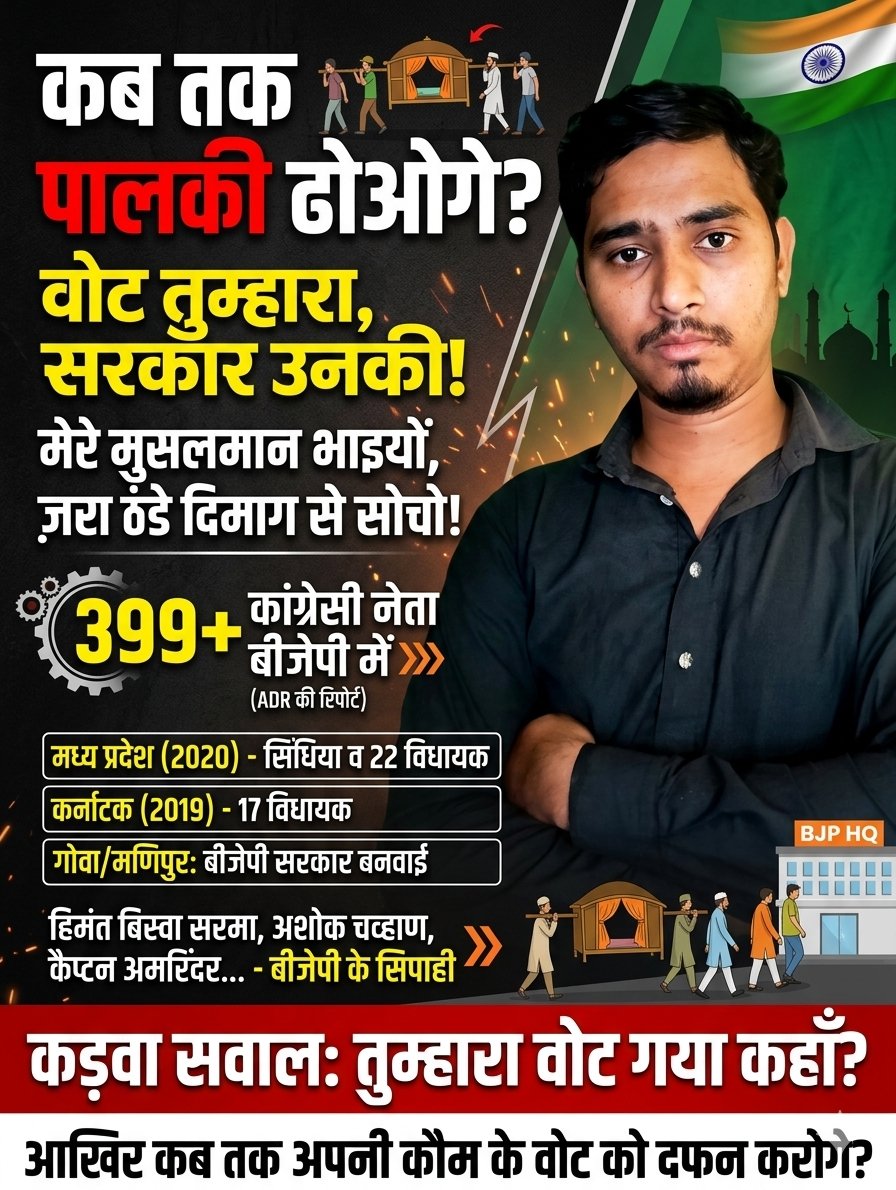 MugneAbdul79127's tweet image. सोचिए, जिन्हें हम अपना हमदर्द समझते हैं, वे हमारे वोटों का क्या कर रहे हैं?#VoterAwareness #IndianPolitics #VotePower #KarpalSingh #PoliticsOfConvenience #PoliticalSatire #SecularismDebate #WakeUpIndia #Election2024 (या उस समय का साल) #BJP #Congress #MyVoteMyRight
