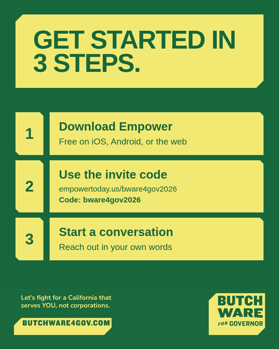 Dr. Butch Ware for California Governor 2026 tweet media