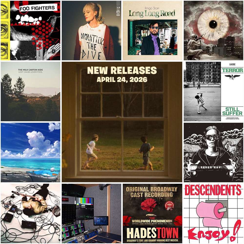 amoebamusic's tweet image. ✨ New releases out today! ✨  

@NoahKahan, @foofighters, @ringostarrmusic, Chet Faker, @Metric, @Failure, @MilkCartonKids, Terror, Los Retros, and #TheMoment score LP, plus reissues from Descendents, @feverray, and @hadestown original cast recording.

#NewMusicFriday